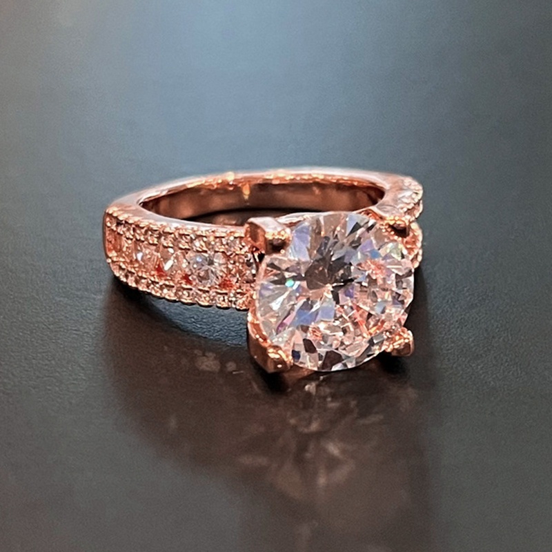 Cincin Wanita Warna Rose Gold Untuk Pesta Pernikahan