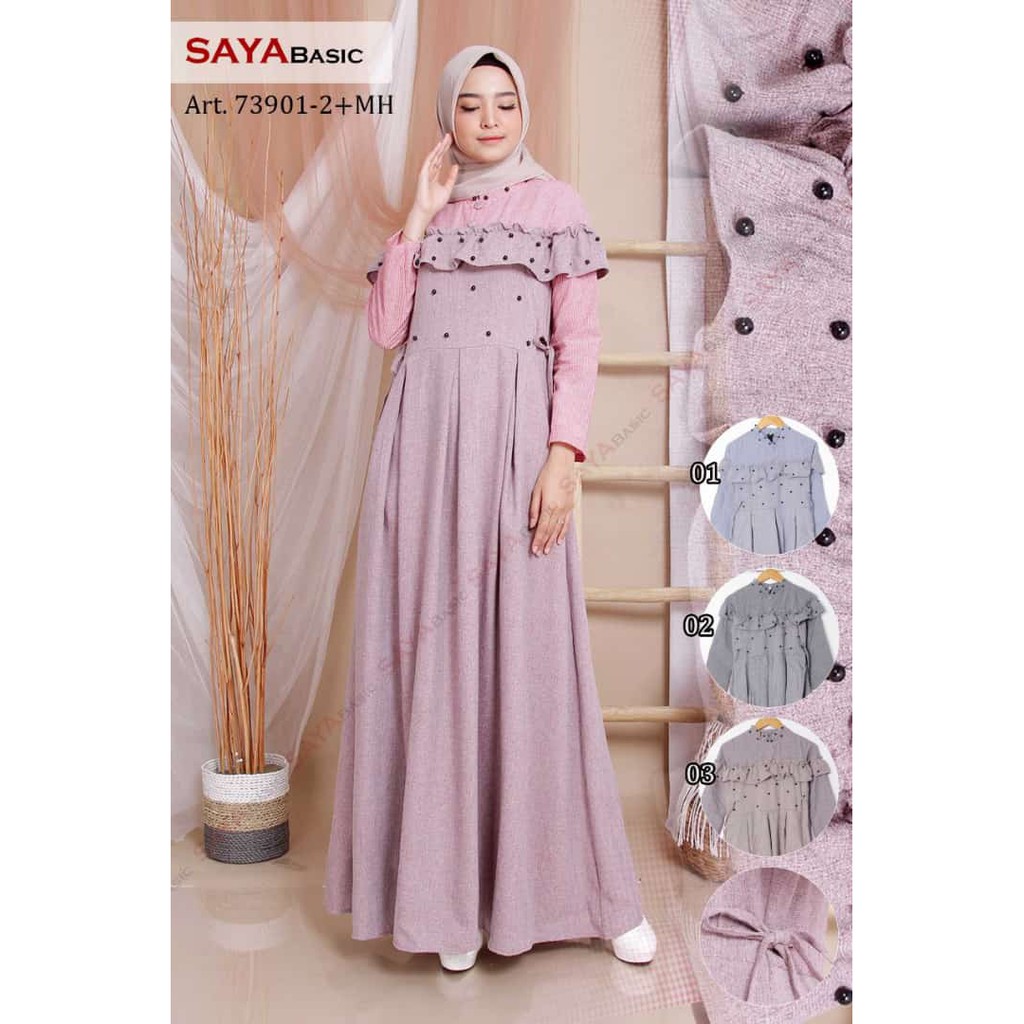 Fashion Muslim Gamis Dress Katun Terkini SayaBasic Soft