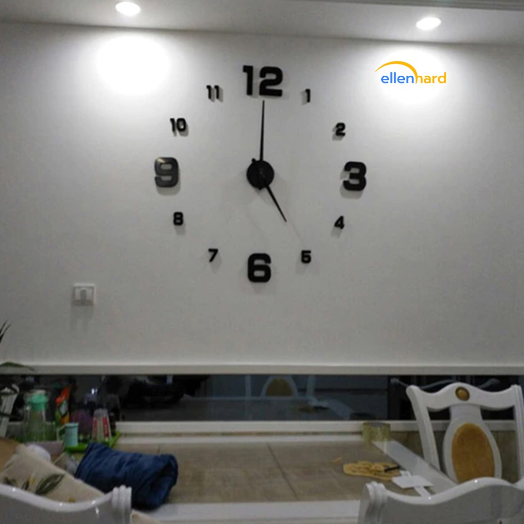 Jam Dinding Angka Besar 3d DIY Dekorasi Tembok Tempel Unik Giant Wall Hiasan Dinding 80-130cm