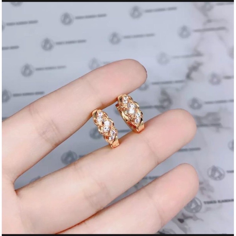 Anting indah mata gold 18k