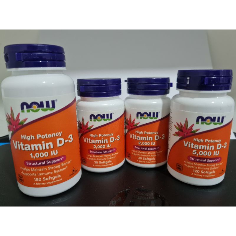 NOW Foods Vitamin D-3 D3 5000IU / 2000 IU / 1000 IU