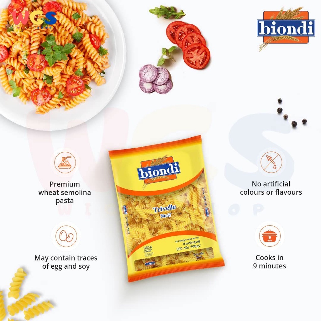 Pasta Biondi Premium Wheat Trievelle No.17 - 500 gr