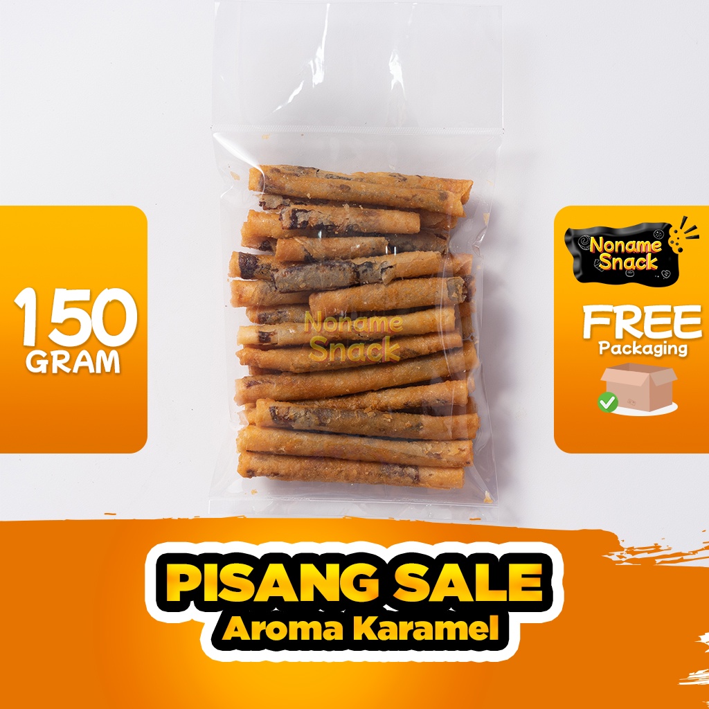 NoName Snack - Pisang Sale Aroma Karamel Caramel Crunchy Cemilan Manis Grosir 50Gr 150Gr