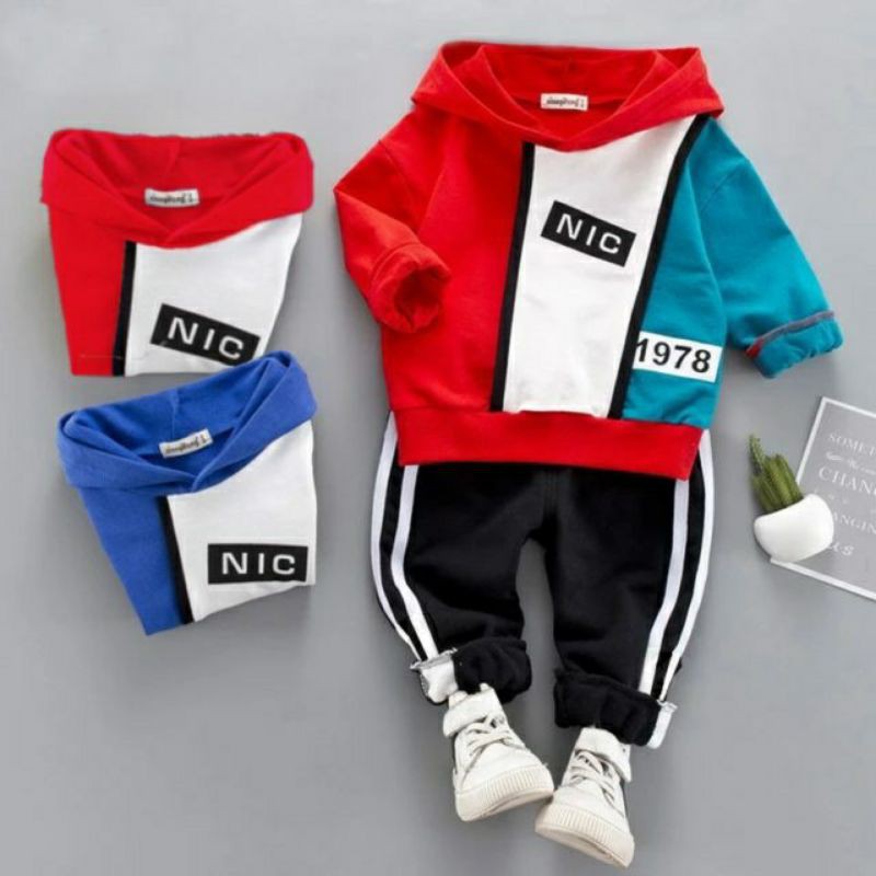 ST TRAINING NIC/setelan anak cowok/baju training anak