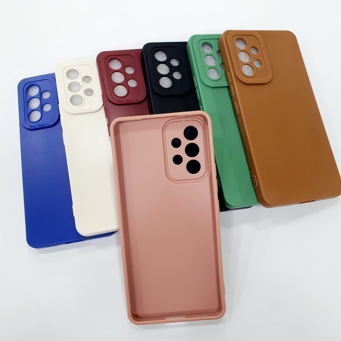 SAMSUNG A14 5G A21S A32 4G A52 5G A72 5G A52S 5G CASE PRO CAMERA SOFTCASE WARNA SILIKON KARET FULL COLOUR CASING PROTECT CAMERA COVER PELINDUNG KAMERA