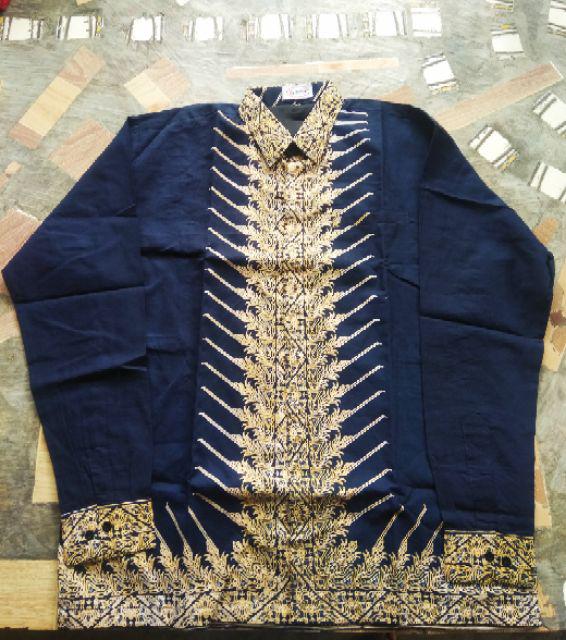 Modang Navi Kemeja Batik Pria Lengan Panjang Full Furing Katun Halus Sragenan