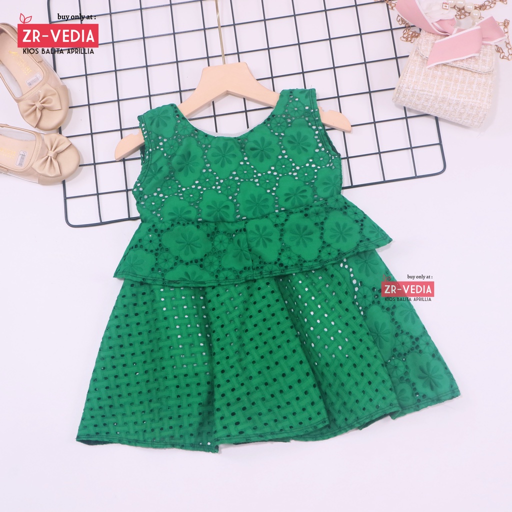 Dress Inara Bayi 0-6 Bulan / Dres Brukat Anak Perempuan Kondangan Baju Kensi Premium Gaun Pesta Murah