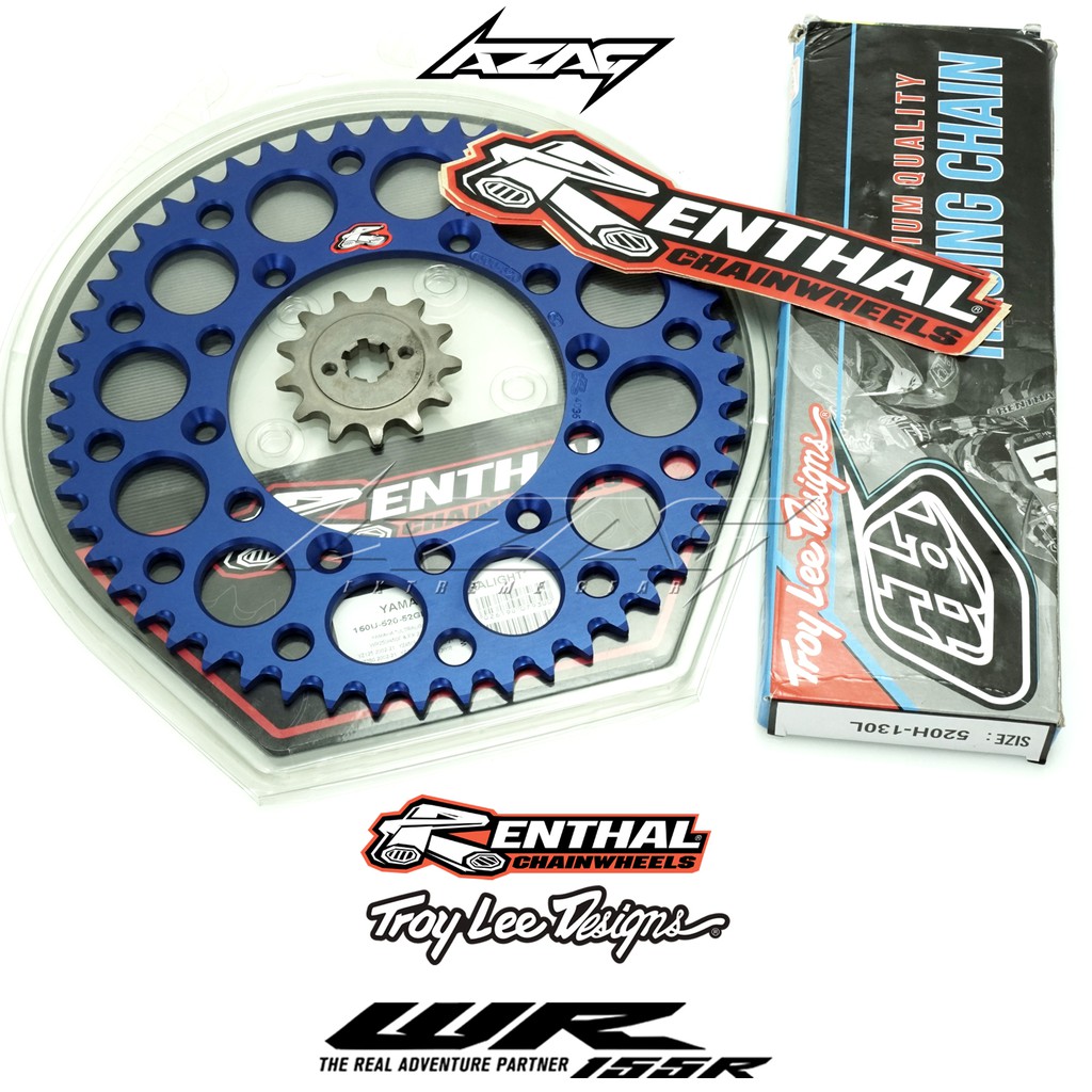 gear set dan rantai motor yamaha wr 155 renthal tld