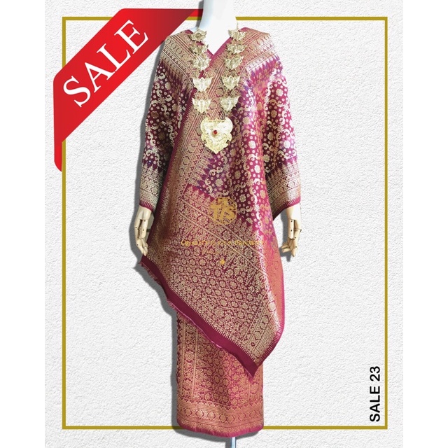 Tujuh Saudara Songket Palembang Warna Maroon Antik SALE23