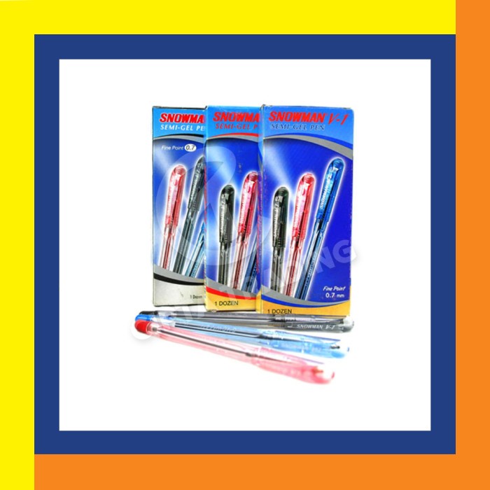 

Kusus Hari Ini Pen - Snowman - V1 Semi-Gel Pen (Per Dozen) Gilaa!!!