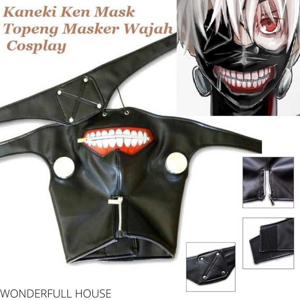 Topeng Kaneki Ken Tokyo Ghoul Cosplay Masker Kulit Kaneki Ken Mask Anime Tokyo