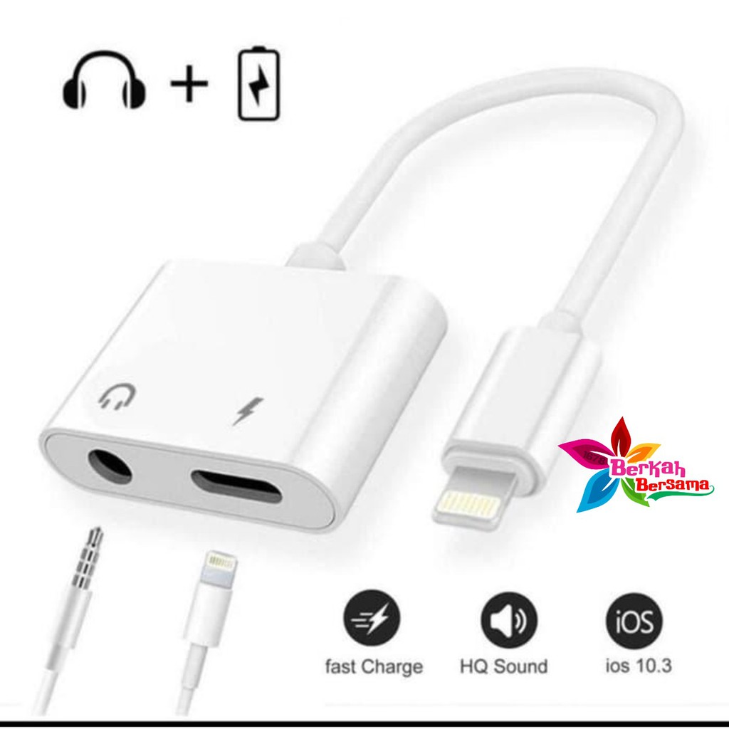 J009 dual converter spilter iPhone ligthing to jack audio 3.5MM 7 7+ 8+ x xr xs Max 11pro Max BB1828