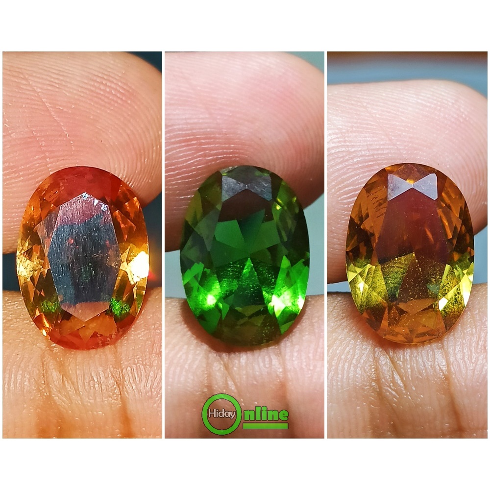 BATU PERMATA ZULTANITE CHANGE COLOR DIASPORE CLEAN HIGH QUALITY