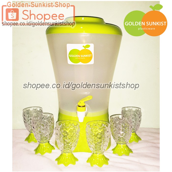 Jual Dispenser Set Gelas Ikan Golden Sunkist Tanpa Holder Shopee Indonesia 0936