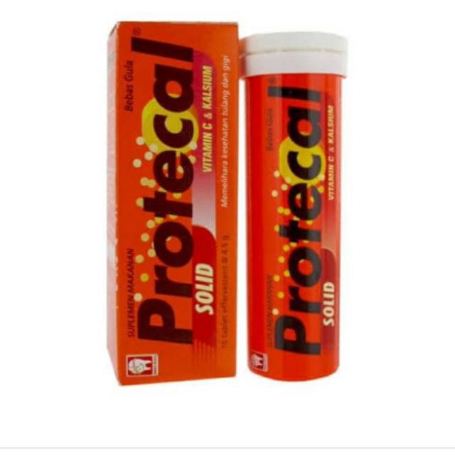 Protecal lengkap, Vitamin C 1000 MG, Vid D, Vit B6, Kalsium,1 Box Isi 10 Tablet
