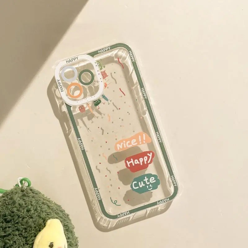 Soft case Silikon Transparan 13pro 13prm Motif Kartun Untuk iphone 11 12pro MAX 7p 8p XS MAX Xr 11 MAX 7se-se20207se-se