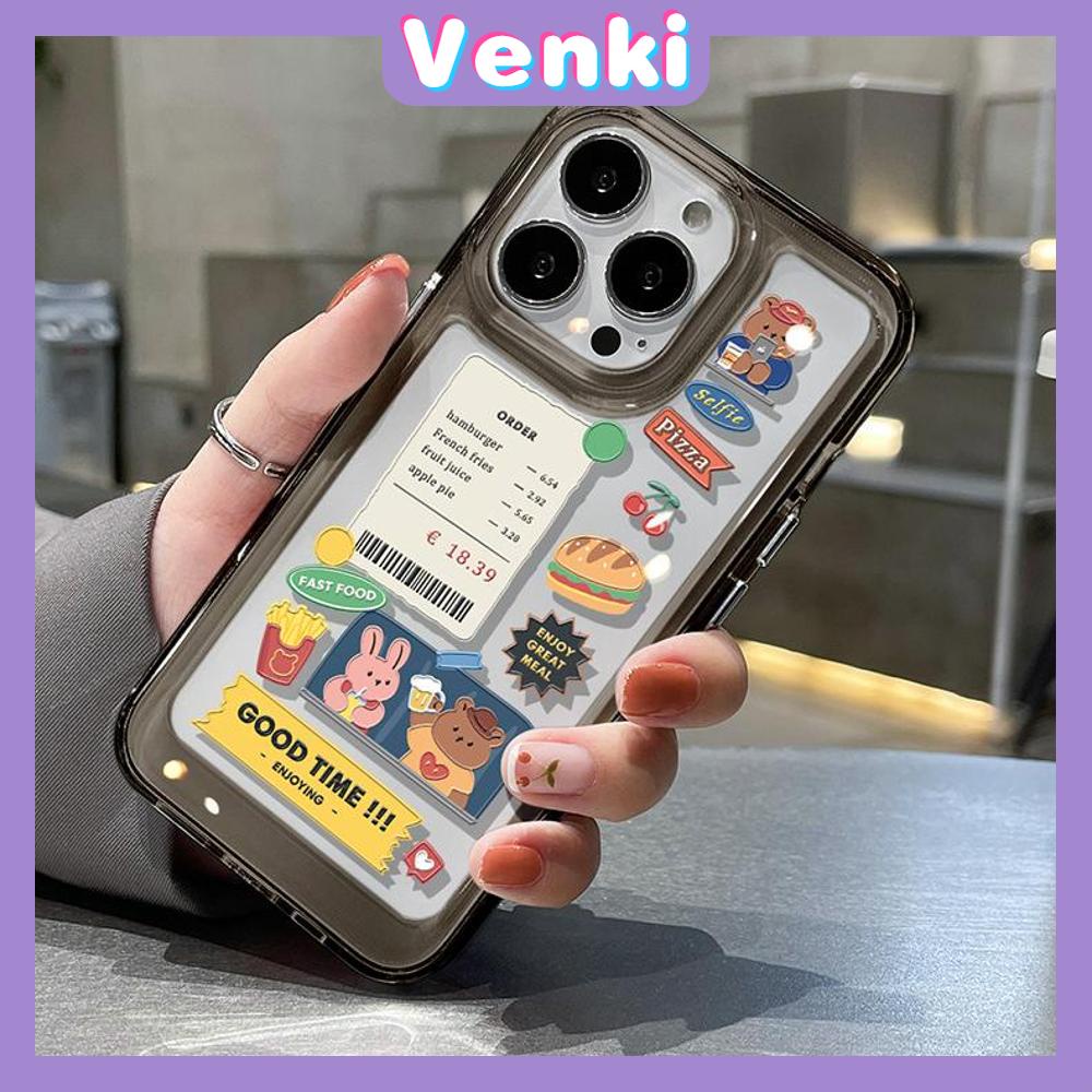 iPhone Case HD Acrylic Hard Case High Clear Metal Button Protection Camera Shockproof Cute Cartoon Bear Compatible with iPhone 14 Pro Max 14 Plus 13 Pro Max 12 Pro Max 11 XR 7Plus