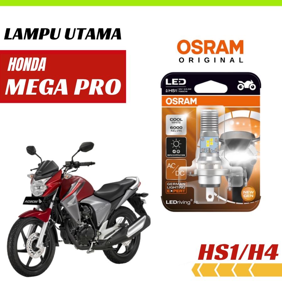 Lampu LED Motor Mega Pro 2010-2012 Original Osram H4 Kaki 3