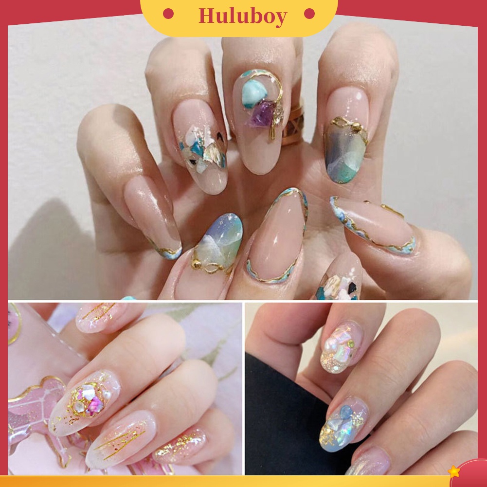 Huluboy Huluboy♡ 12pcs / Set Sequin Bentuk Kerang Untuk Dekorasi Manicure