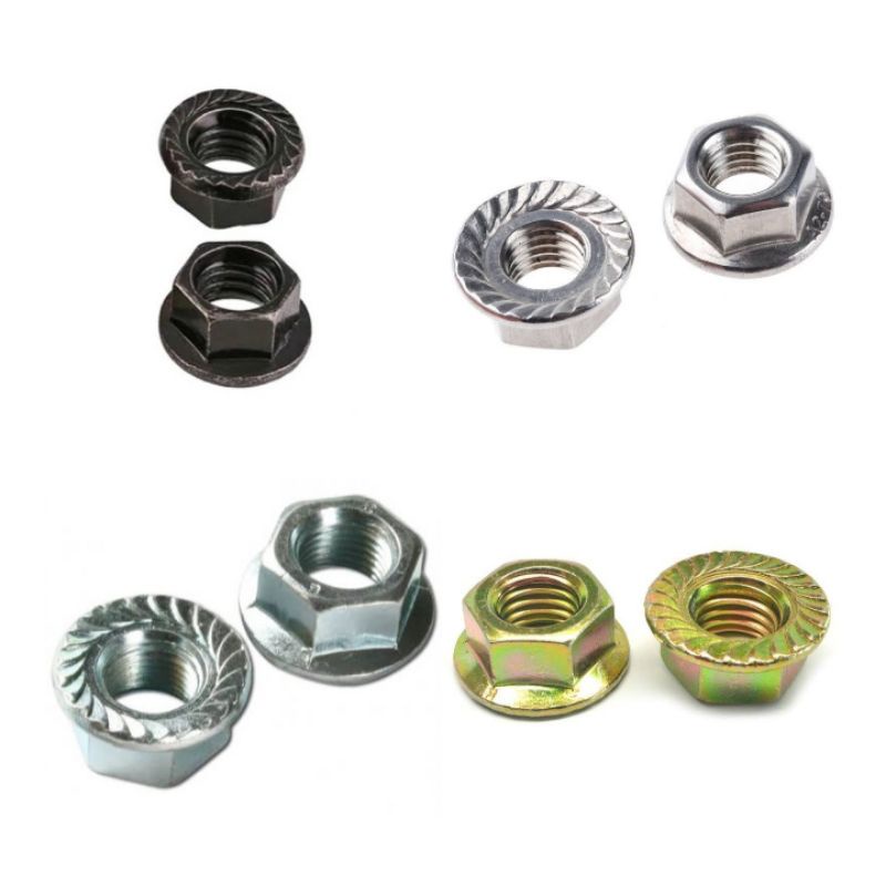 Flange Nut Mur Topi Terbuka M6 M8 M10 M12 M14 Kunci T8 T10 T12 T14 Kuning Putih Stainless Steel Hita
