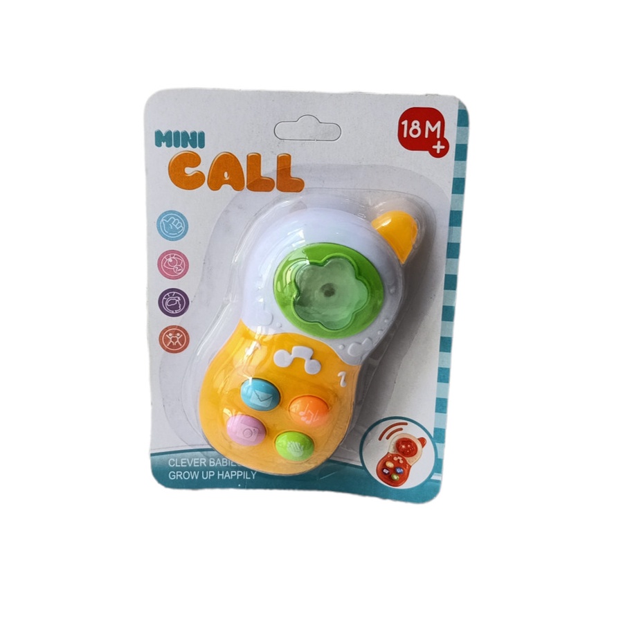 Mainan Edukasi Musik Anak Mini Call Mainan HP Bayi Lampu dan Suara Telephone Baby Toys 9209/ Kado Hadiah Mobile rattle Lucu Unik  Anak 3 4 5 6 Bulan