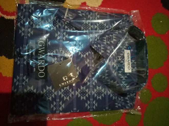 Kemeja Batik Slimfit Dan Reguler Navy Motif Anyam Full Katun Murah Gwardo