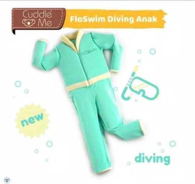 FLOSWIM Diving Baju Renang Anak Mengapung Lengan Panjang Anti Tenggelam Flowswim