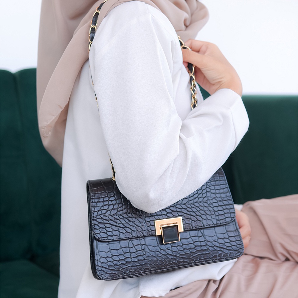 Shoulder Bag Croco Tas Selempang Wanita Vlista Sling Bag KODE (ET08)