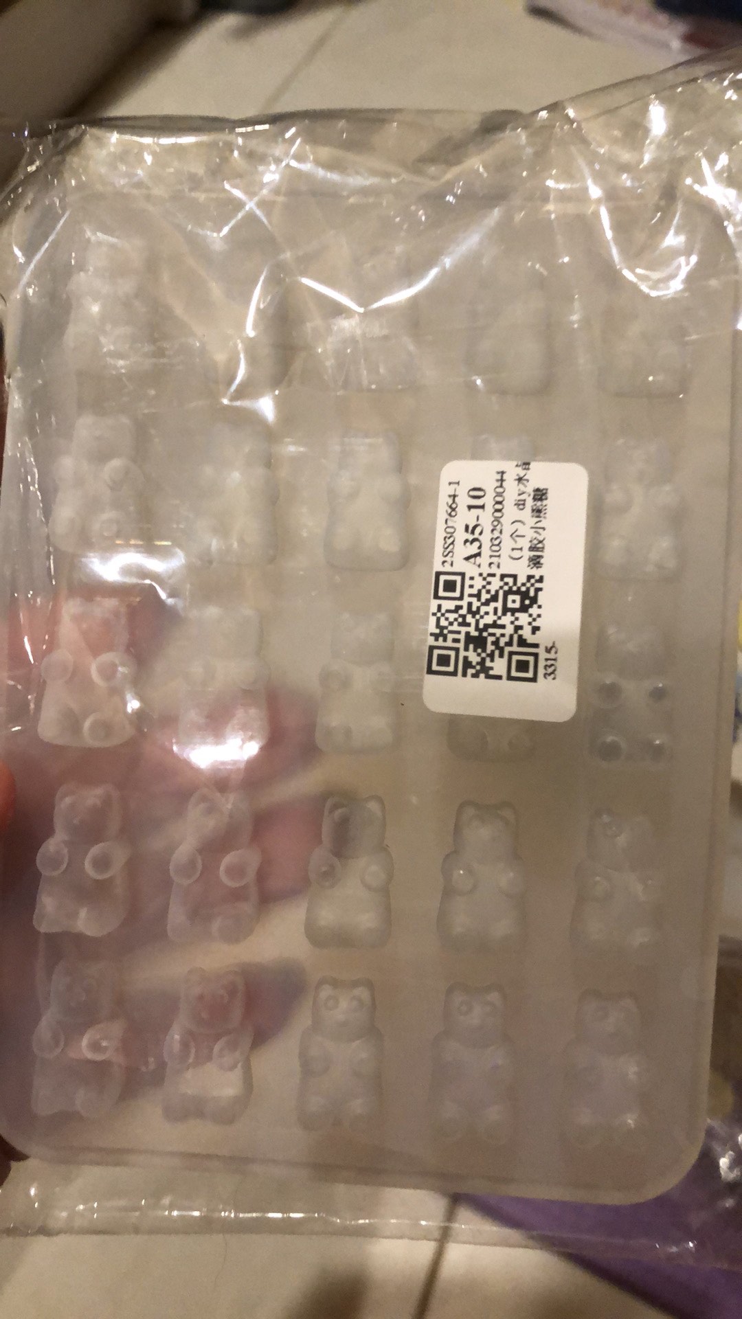 Cetakan Kristal Epoxy Resin Bentuk Beruang Bahan Silikon Untuk Liontin Dan Permen