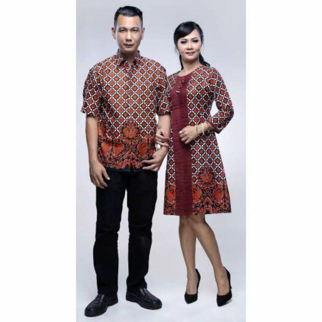 Qnunbatik Batik Family/keluarga Dress Mawar Kawung