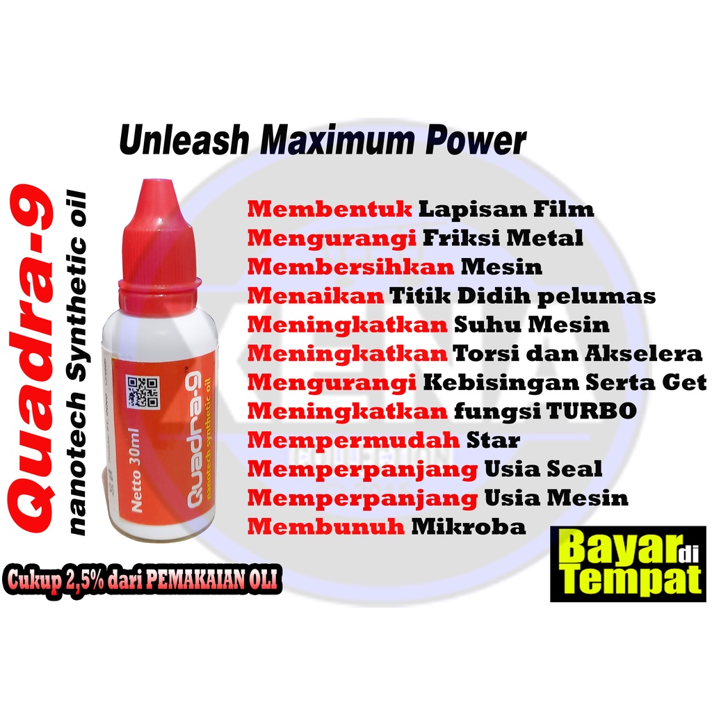 Quadra-9 oil synthetic nano energizer nano Memperbaiki, Merawat Mesin motor / Quadra-9 oil nano energizer nano motor Quadra-9 oil nano energizer nano motor Memperbaiki, Merawat Mesin / Oli Quadra-9 nano oil technology Memperbaiki, Merawat Mesin Mobil