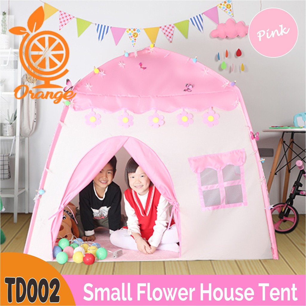 Tenda Anak Small Flower House Tent Td002 Tenda Bermain Princess Castle Outdoor Tenda Mainan Anak