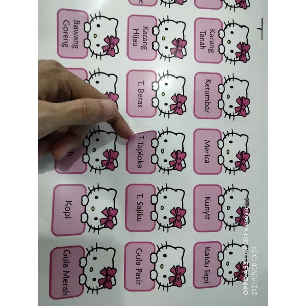 STIKER Nama BUMBU DAPUR CUSTOME
