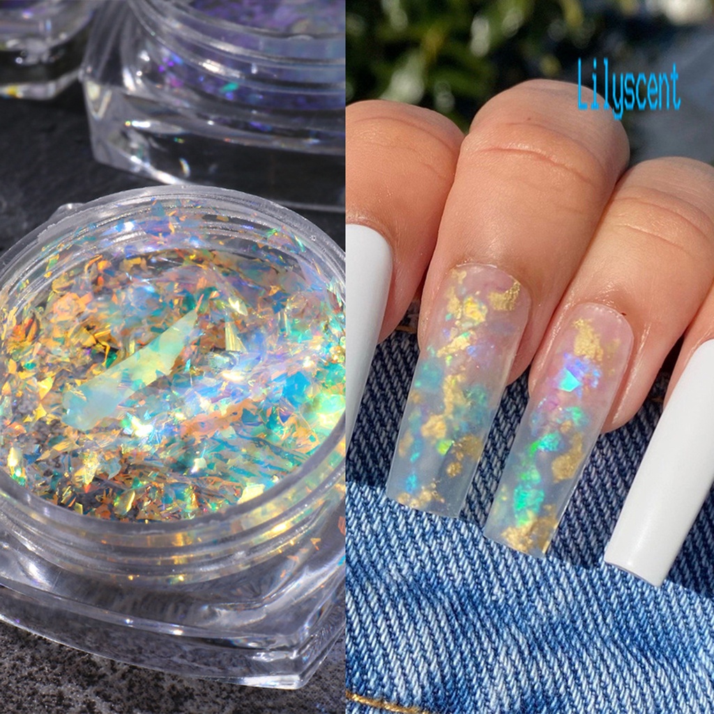 Lily 1 Botol Payet Glitter Nail Art / Manicure Portable Tidak Berbahaya