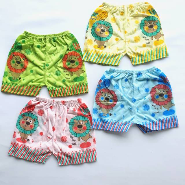 Celana Pendek Bayi warna sablon( grosir 12pcs)