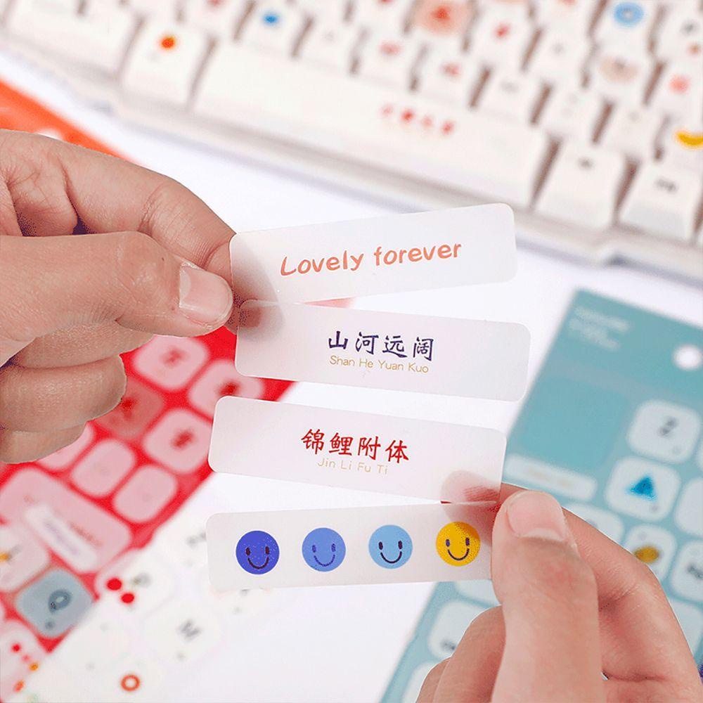 Mxbeauty Stiker Keyboard Laptop PC 1Pc Diary Sticker Hand Akun DIY Dekorasi Keyboard Telepon Alat Tulis Anak Handbook DIY Bahan