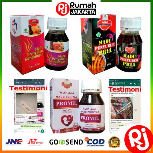 Madu Promil Ath Thoifah + Madu Penyubur Pria Ath Thoifah + Madu Penyubur Kandungan Ath Thoifah ORI