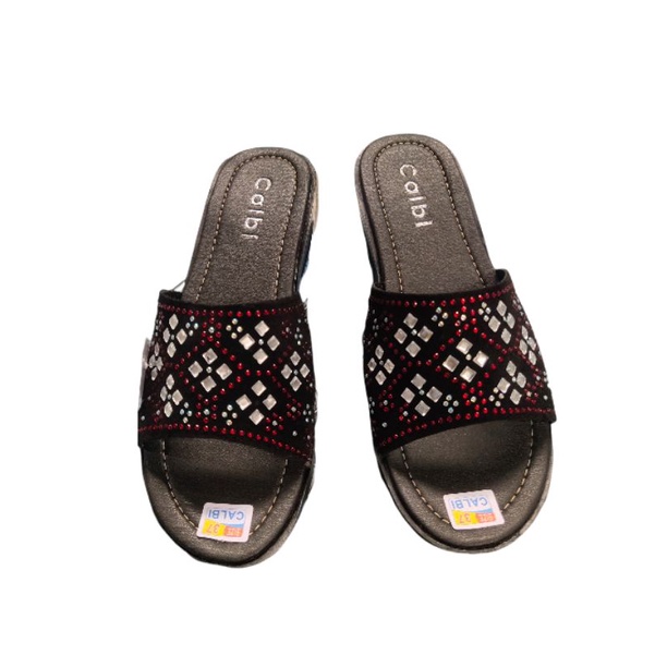 [ BEST SELLER CALBI ORI LOKAL ] SANDAL WEDGES CALBI | SANDAL WEDGES CEWEK | SANDAL JAPIT WEDGES CEWEK | SANDAL CEWEK WEDGES TERLARIS-Wedges CB 003
