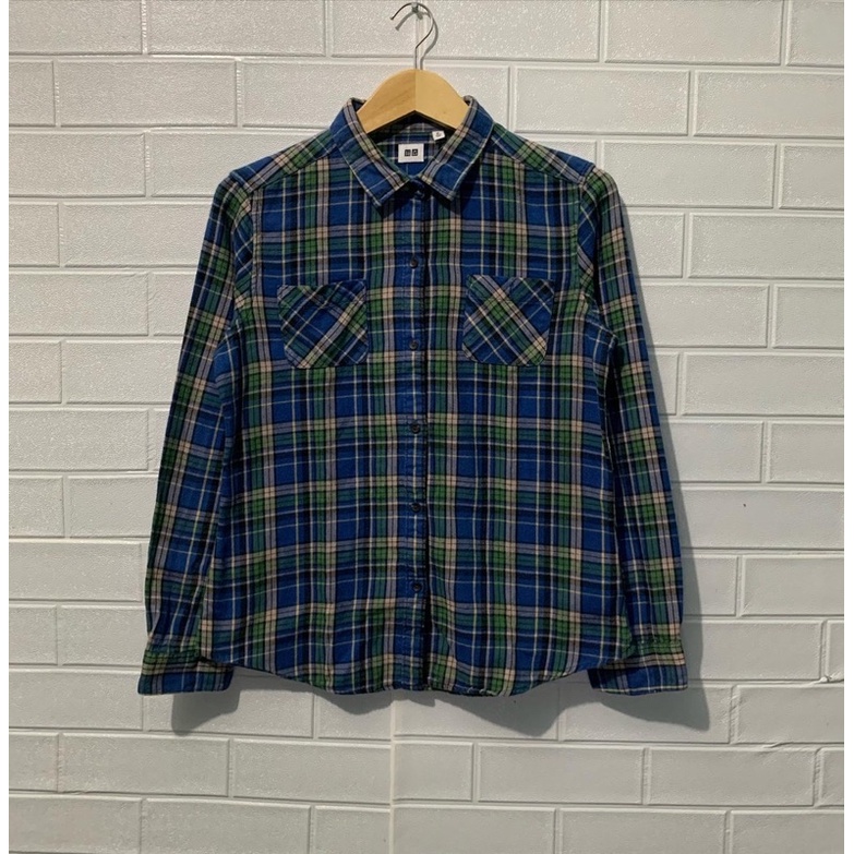 KEMEJA FLANEL UNIQLO LEDIES SECOND ORIGINAL