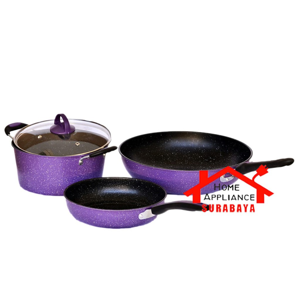 Panci Wajan Set Penggorengan Non Stick Anti Lengket 4 PCS GSF G-2429 / G2429 / G 2429