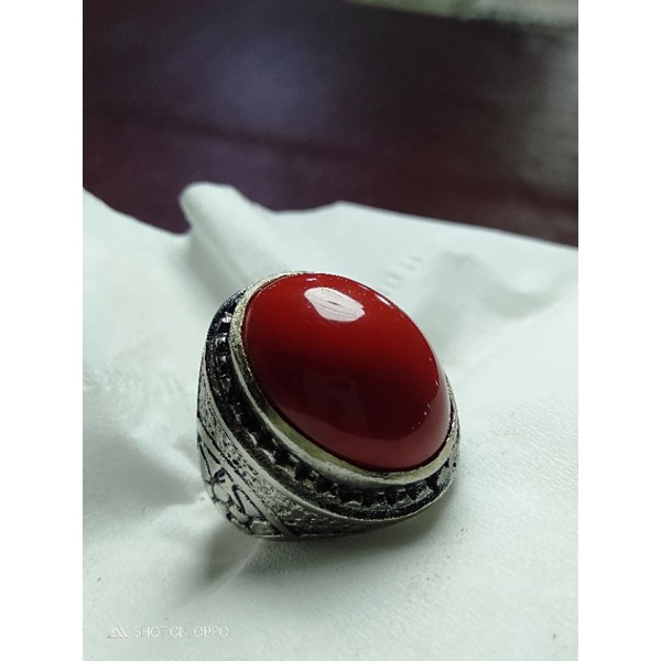 batu cincin akik merah marjan