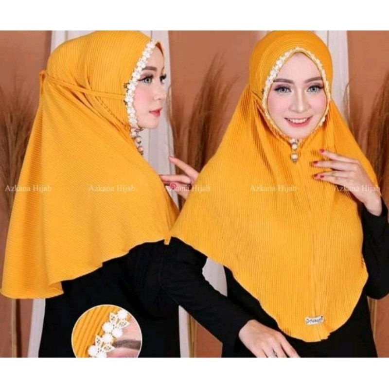 JILBAB MARYAM INSTAN PLISKET TALI RENDA
