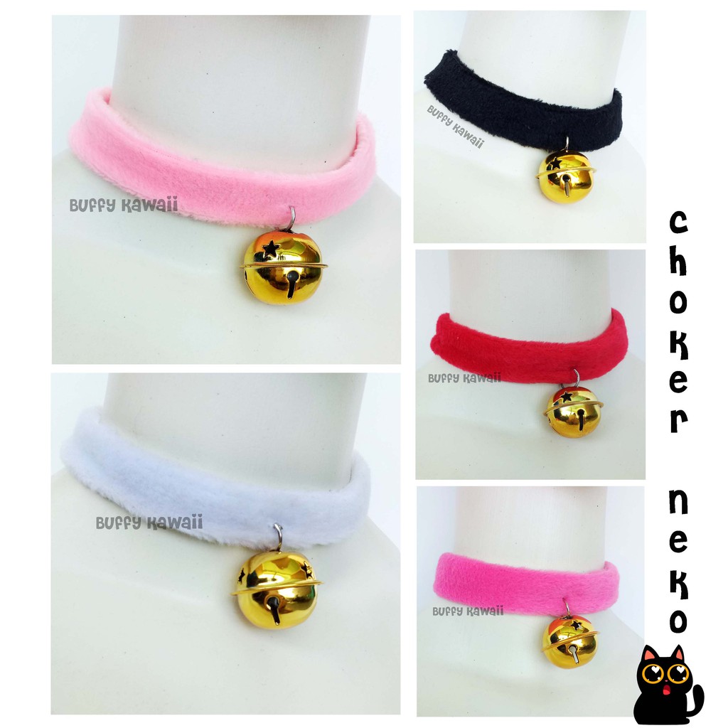 Chocker lonceng bulat golden bell cosplay neko halloween kawaii cute girls nekomimi cat