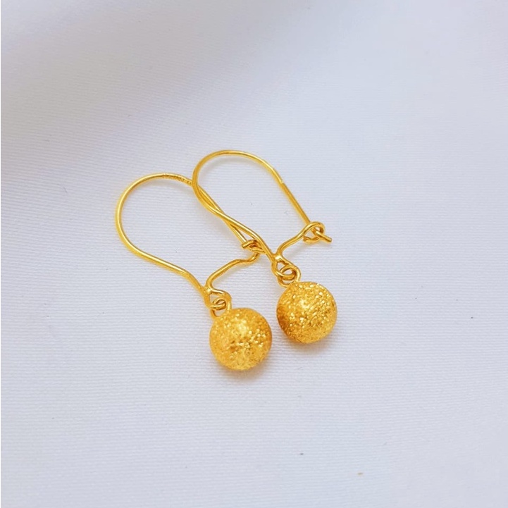 Anting Emas Muda Model Bola Panjang (TKQRSQTA/TKQEMSTS)