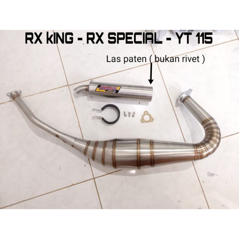 KNALPOT RX KING - RX SPECIAL - YT 115 - MODEL REPSOL STAINLESS AMP RACING