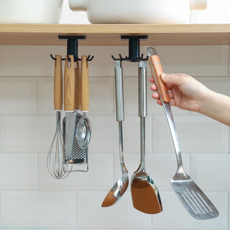 Gantungan Peralatan Alat Masak Dapur Spatula Lemari Kitchen Set 6 Hook Hanger