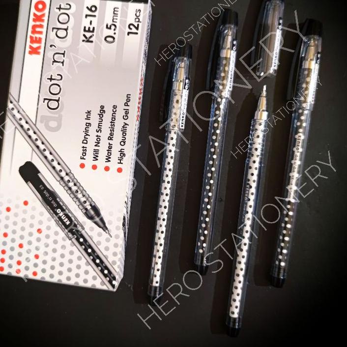 

Big Sale - Pen gel kenko dot n dot 0.5 mm KE-16 . 12 unit ,,
