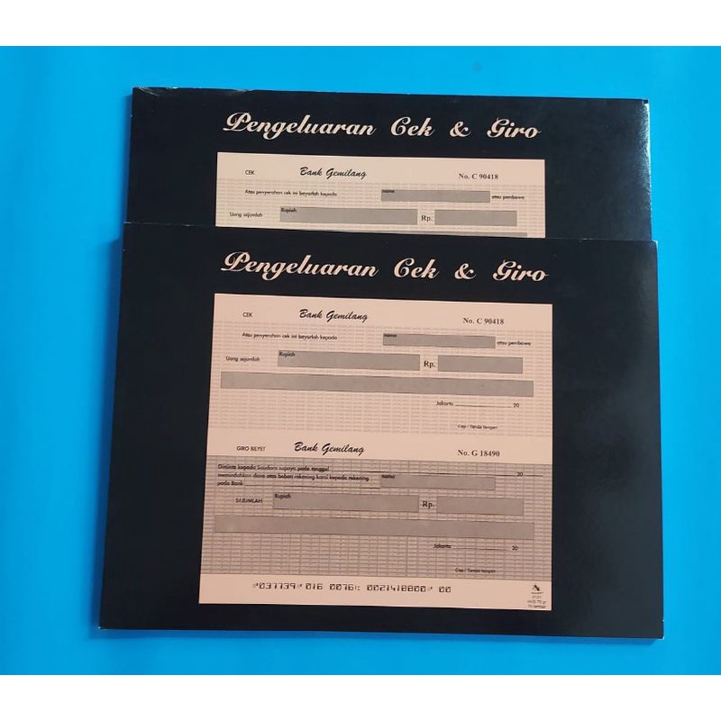 

Cek dan Giro Ukuran Besar