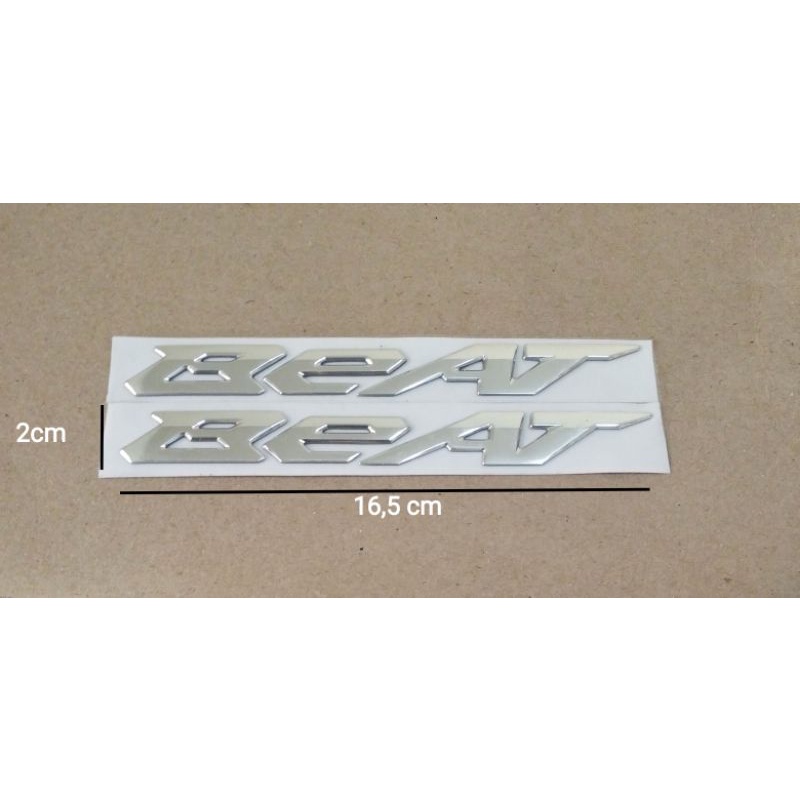 Logo Emblem 3D Beat Sepasang