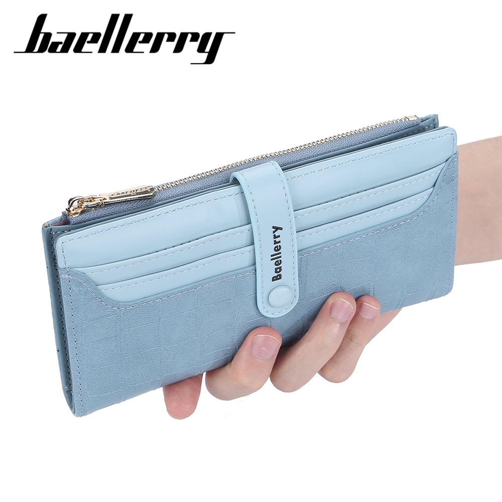 DOMPET LIPAT PANJANG WANITA PREMIUM KULIT CROCO BAELLERRY ORIGINAL LANTANA KOREA KARTU UANG RESLETING KOIN TIPIS SIMPLE LUCU REMAJA KEKINIAN BRANDED BATAM